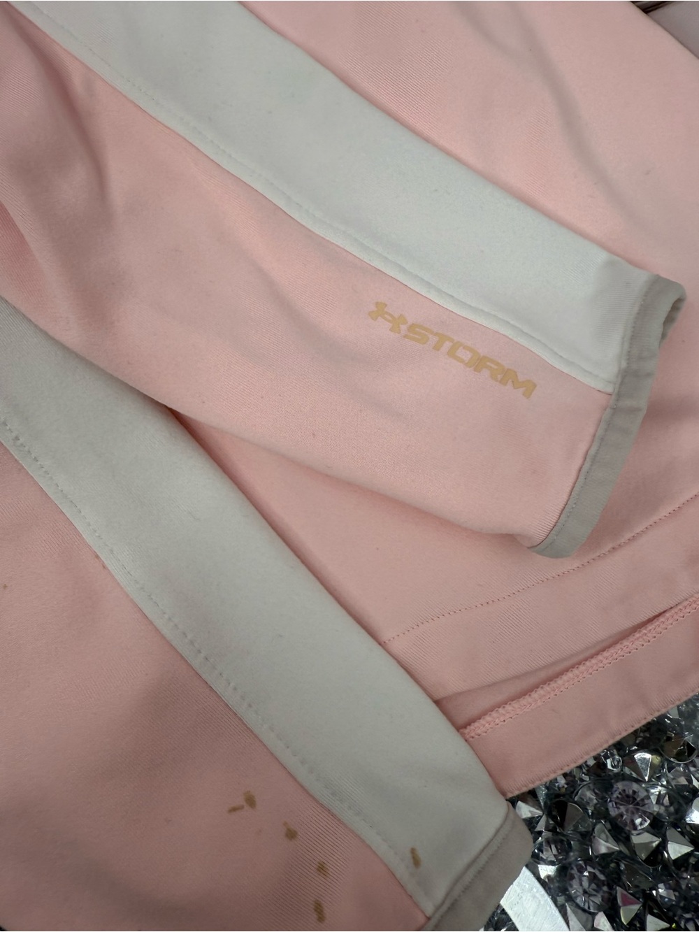 Under Armour sweater Light Pink and White Half-Zip Performance Pullover - Picture 4 of 15